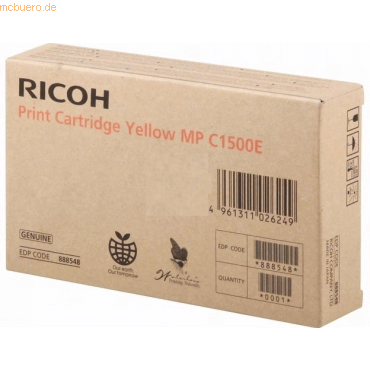 Ricoh Gel-Kartusche Original Ricoh 888548 gelb
