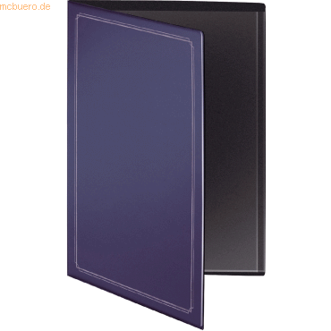 RNK Urkundenmappe mit Einstecktasche und Sichthlle A4 metallic blau