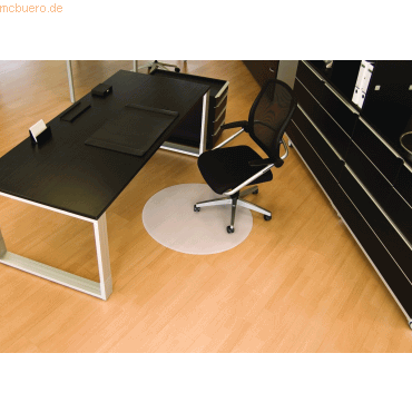 BSM Bodenschutzmatte fr Hartbden 120cm milchig/transparent rund