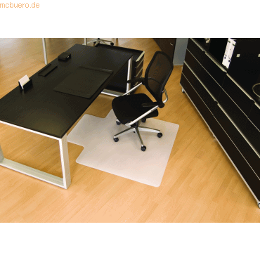 BSM Bodenschutzmatte fr Hartbden 130x120cm milchig/transparent recht
