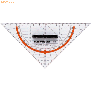 Rumold Geo-Dreieck 16 cm Plexiglas mit abnehmbaren Griff