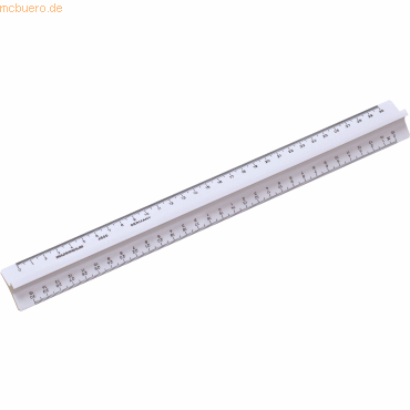 Rumold Griffleistenlineal Plexiglas weiß 30cm