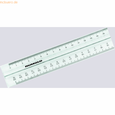 Rumold Griffleistenlineal Plexiglas transparent 30cm