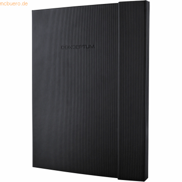 Sigel Notizbuch Conceptum Pure A4+ hardcover 97 Blatt liniert schwarz