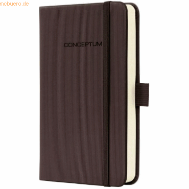 3 x Sigel Notizbuch Conceptum A6 Coffee Brown kariert