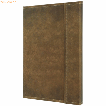 Sigel Notizbuch Conceptum Look Vintage A4 97 Blatt kariert brown Magne