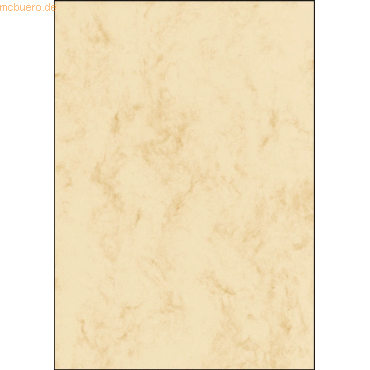 Sigel Designpapier Marmor beige A5 90g/qm VE=100 Blatt