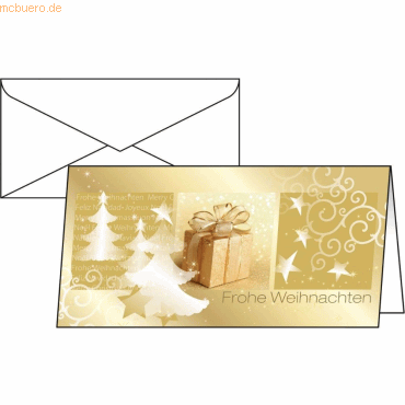 Sigel Weihnachtskarte Surprise DL 220g/qm 10 Stck inkl. Umschlge