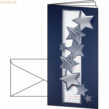 Sigel Faltkarte Weihnachten Fantasy DINlang 270g/qm VE=10 Stck incl.
