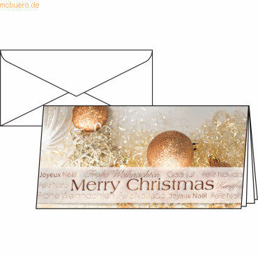 Sigel Weihnachts-Karte DL 220g 10 Stück inkl. Umschläge Stück Christma