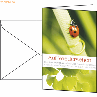 Sigel Glückwunsch-Karte 115x170mm 220g VE=10 Stück Abschied inkl. Umsc