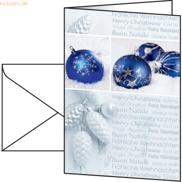 Sigel Weihnachts-Karte A6 220g VE=25+25 Stück Seasons Greetings