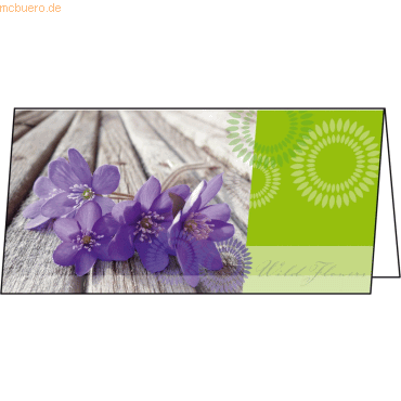 Sigel Motiv-Karten Violetta DINlang 220 g/qm VE=25 Stck