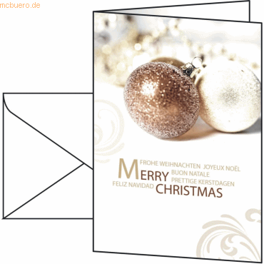 Sigel Weihnachtskarten Moments A6 220g/qm VE=10 Stück inkl. Umschläge