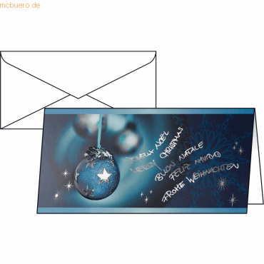 Sigel Weihnachtskarten Miracle DINlang 220g/qm VE=10 Stck incl. Umsch