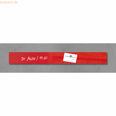 Sigel Magnetboard Glas artverum 6,5x55cm rot