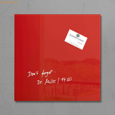 Sigel Magnetboard Glas artverum 30x30cm rot