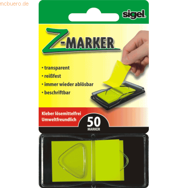 12 x Sigel Haftmarker Film neongelb VE=50 Stck