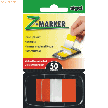 Sigel Z-Marker Color-Tip 28x43mm VE=50 Blatt orange