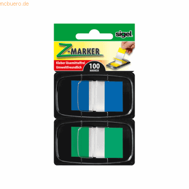 Sigel Haftmarker Film Color-Tip blau/grn VE=100 Stck