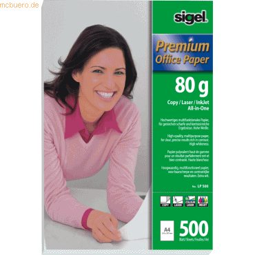 240 x Sigel Premium Office Paper A4 80g/qm 500 Blatt