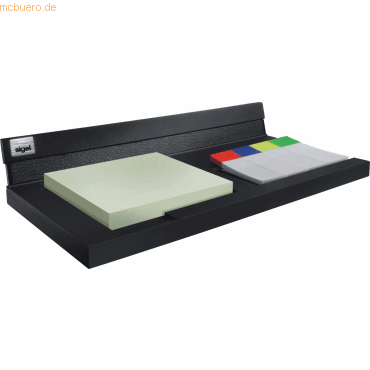 Sigel Memocenter cintano : X saphirschwarzes Rindleder B20x T3,6x H10c