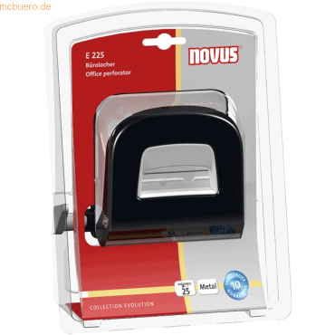 Novus Locher E 225 schwarz/grau Blister