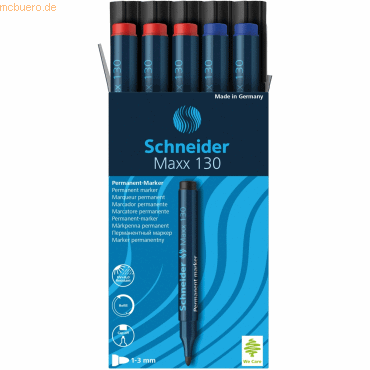 Schneider Permanentmarker Maxx 130 nachfüllbar 1-3 mm 10er Box (5xschw