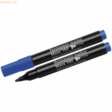10 x Schneider Permanentmarker 160 nachfüllbar 1-3 mm blau