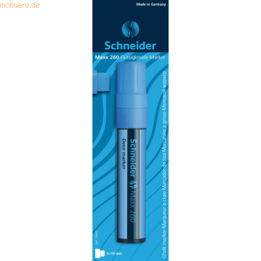 5 x Schneider Windowmarker Deco-Marker Maxx 260 5+15 mm hellblau Blist