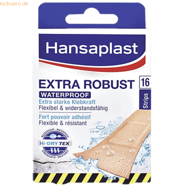 Söhngen Wundpflaster Hansaplast Extra Robust Strips 2,6x7,6cm 16 Stück