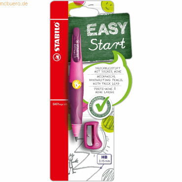 3 x Stabilo Druckbleistift Easyergo zum Schreibenlernen 3.15 pink/lila
