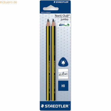 10 x Staedtler Bleistift triplus jumbo 2 Stck auf Blisterkarte