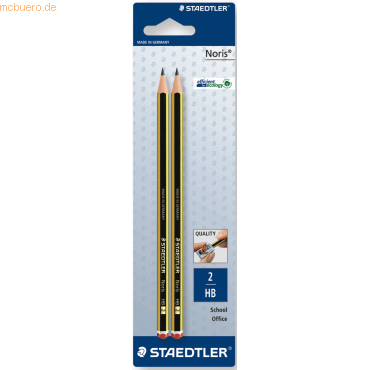 10 x Staedtler Bleistift Noris HB 2 Stck auf Blisterkarte