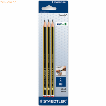 10 x Staedtler Bleistift Noris HB 3 Stck auf Blisterkarte