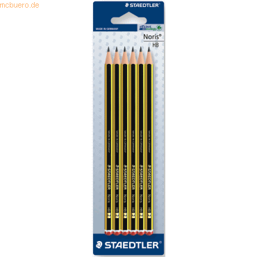 10 x Staedtler Bleistift Noris HB 6 Stck auf Blisterkarte