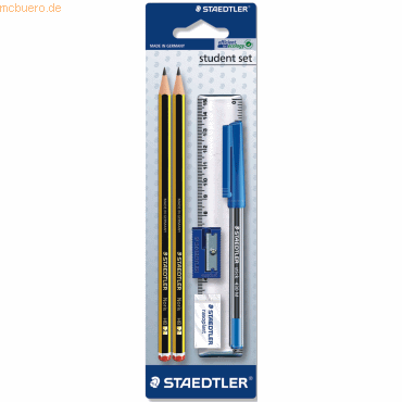 10 x Staedtler Bleistift Noris HB Student-Set auf Blisterkarte