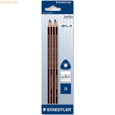 10 x Staedtler Bleistift Tricki Dicki 2B 2 Stck auf Blisterkarte