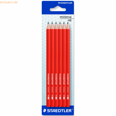 10 x Staedtler Bleistift minerva HB 6 Stck auf Blisterkarte