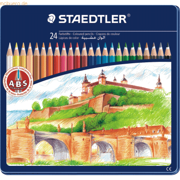 5 x Staedtler Farbstift Noris Club 24-er Metallbox