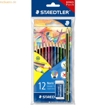 Staedtler Farbstifte Noris colour Promotion VE=12 Farben + Bleistift +