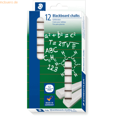 Staedtler Wandtafelkreide wei VE=12 Stck