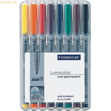 Staedtler Folienstift Lumocolor B nonpermanent 8St