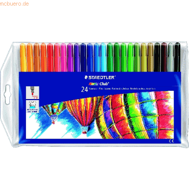 12 x Staedtler Fasermaler Noris Club 24 Farben