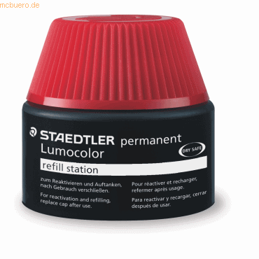 Staedtler Nachflltinte Lumocolor permanent rot