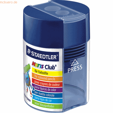 10 x Staedtler Doppelspitzdose Noris Club rund blau
