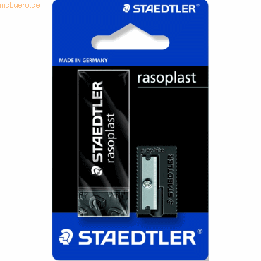 10 x Staedtler Radierer Rasoplast black line PVC 65 x 13 x 23 mm + Spi