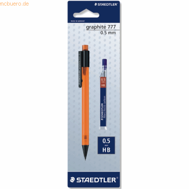 10 x Staedtler Druckbleistift graphite 0,5mm HB farbig sortiert + Mine