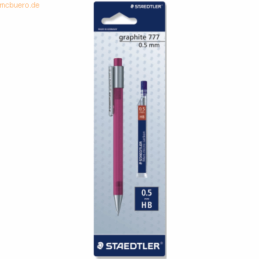 10 x Staedtler Druckbleistift graphite 0,5mm HB farbig sortiert + Mine
