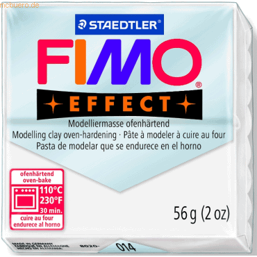 Staedtler Modelliermasse Fimo soft 56g wei transparent